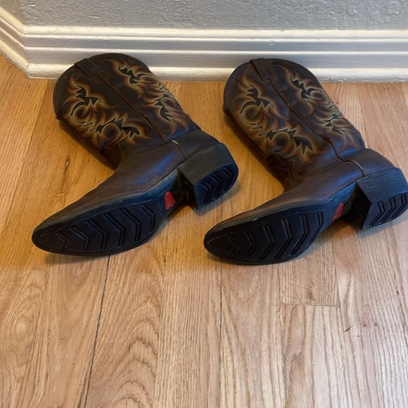 Justin Men’s Stampede Leather Cowboy Boots sz 12D - Picture 3 of 10